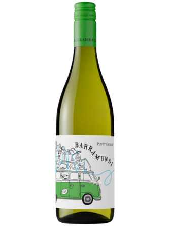 Bílé víno Barramundi Pinot Grigio s chutí citrusů.